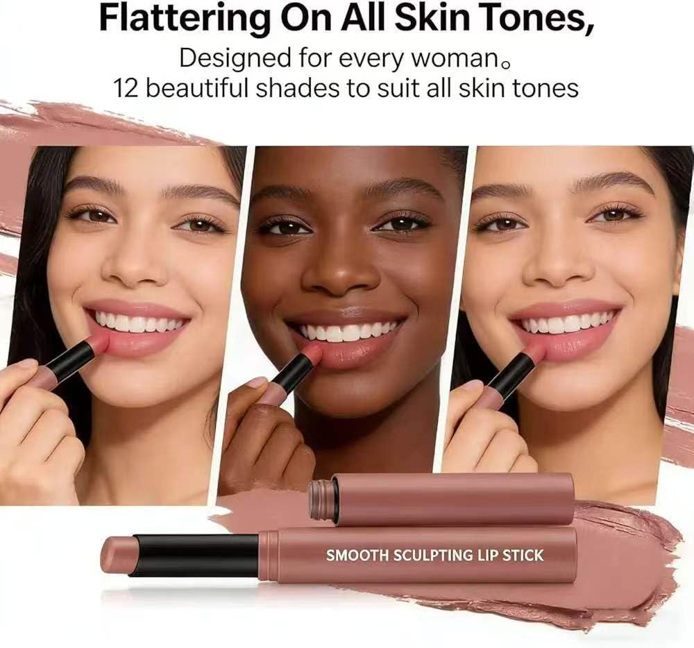 Maxzitank Velvet Matte Lipstick, Long Lasting Waterproof Non Transfer, Moisturizing Non-Drying Fog Lipstick for All Skin Tones Daily Makeup 07