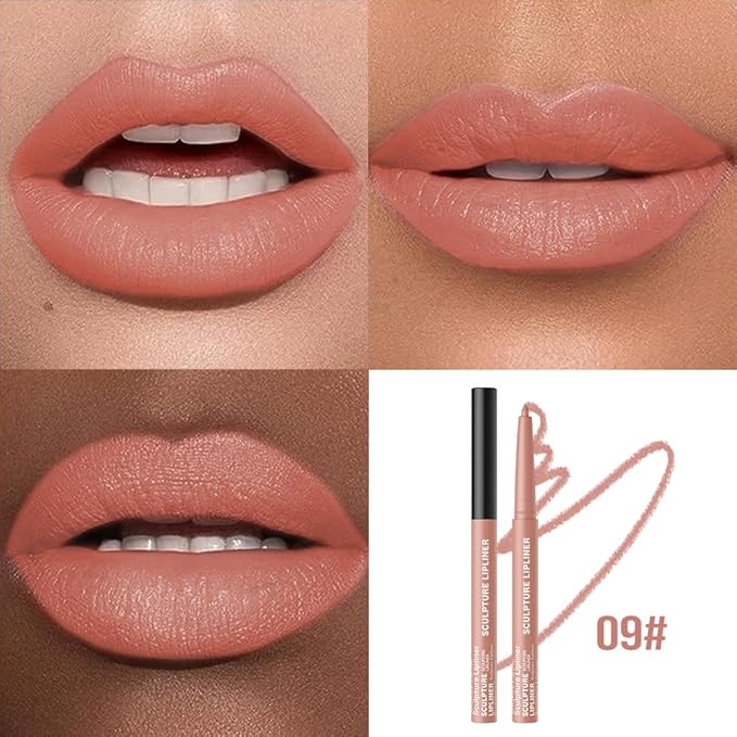 Hxssll 12 Colors Matte Lip Liner Pencil – Long Lasting Waterproof Lip Liner, Smudge Proof Transfer Proof Lip Pencil, High Pigment Lip Makeup for Defining & Filling Lips (09#, 1PCS)
