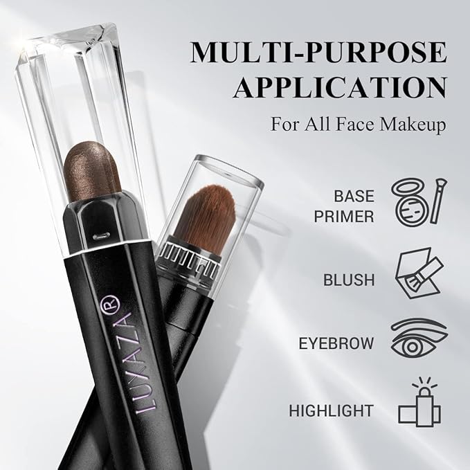 LUXAZA 6PCS Eyeshadow Stick Makeup Sets, Brown and Grey Eyeshadow Pen,Metallic And Matte Shimmer Eye Shadow Pencil Crayon, B08-Brown Sugar