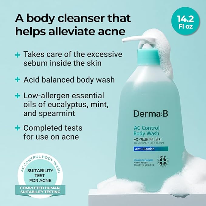 Derma B AC Control Body Wash, 14.2 fl oz (420ml)