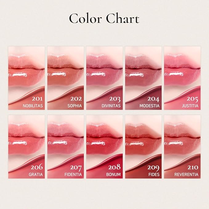 DINTO Blur-Glowy Lip Tint - Glossy Finish, Hydrating, Long Lasting, Lightweight Texture, Non-Sticky, Vegan & Cruelty-Free, K beauty (215 Munia, 0.11 fl.oz) (30 colors)
