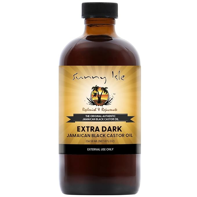 Sunny Isle Extra Dark Jamaican Black Castor Oil 8oz | Hair, Scalp, Skin