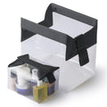 Cadence Parcel - Clear Travel Kit with Zipperless Magnetic Closure - Ink, Large - Durable, Leak-Resistant and TSA Approved Toiletry Bag - Modular Organization - Recycled TPU (2 Qt)