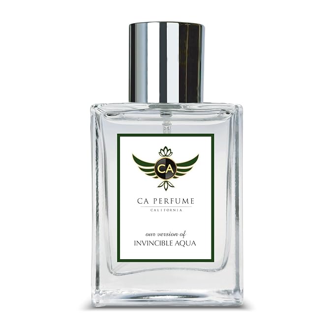 CA Perfume Impression of Invincible Aqua for Men Woody Aquatic Fragrance Long Lasting Mens Cologne Eau De Parfum 1.7 Fl Oz 50ml