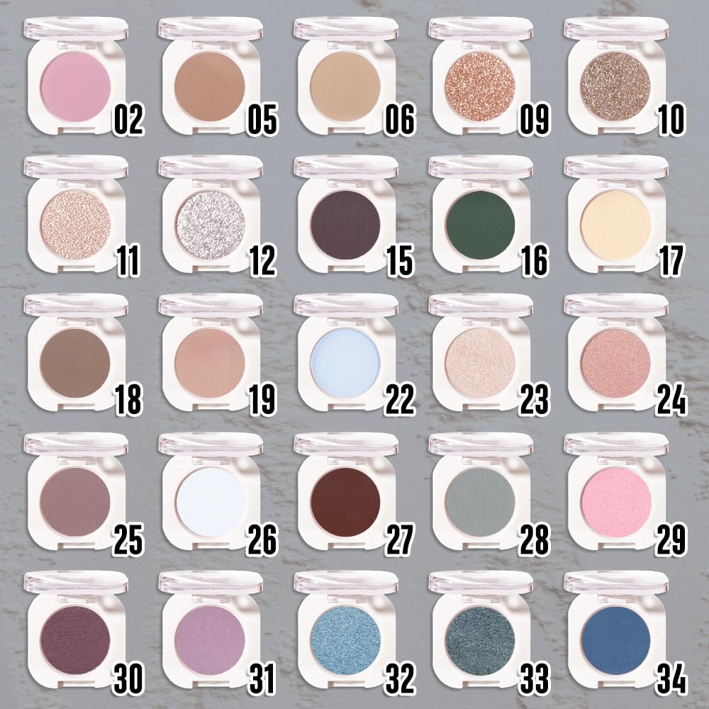 FeiCuiYun Single Matte Eye Shadow Palette Makeup, Dark Teal Eyeshadow for Women Halloween Birthday Party Wear, Monochrome Eye Shadow Makeup, Pigmented Waterproof Sombras Para Ojos, 33