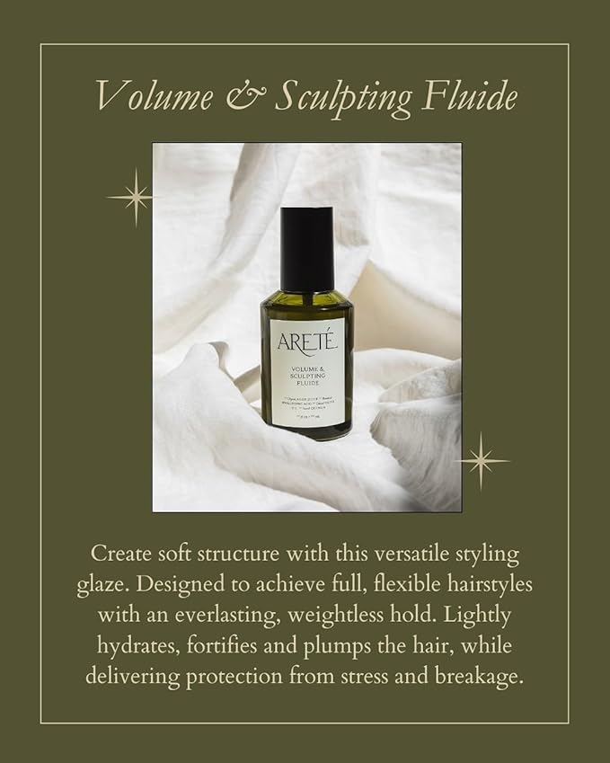 ARETÉ Volume & Sculpting Fluide, Glaze Hair Gloss, Hyaluronic Acid, 3.9oz