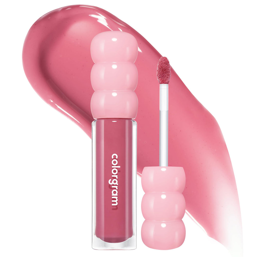 COLORGRAM FRUITY GLASS GLOSS 05 BABY LYCHEE | Non-Sticky Glossy Lip Tint with Glass-Like Shine | Long-Lasting Hydrating Lip Gloss for Smooth & Plump Lips