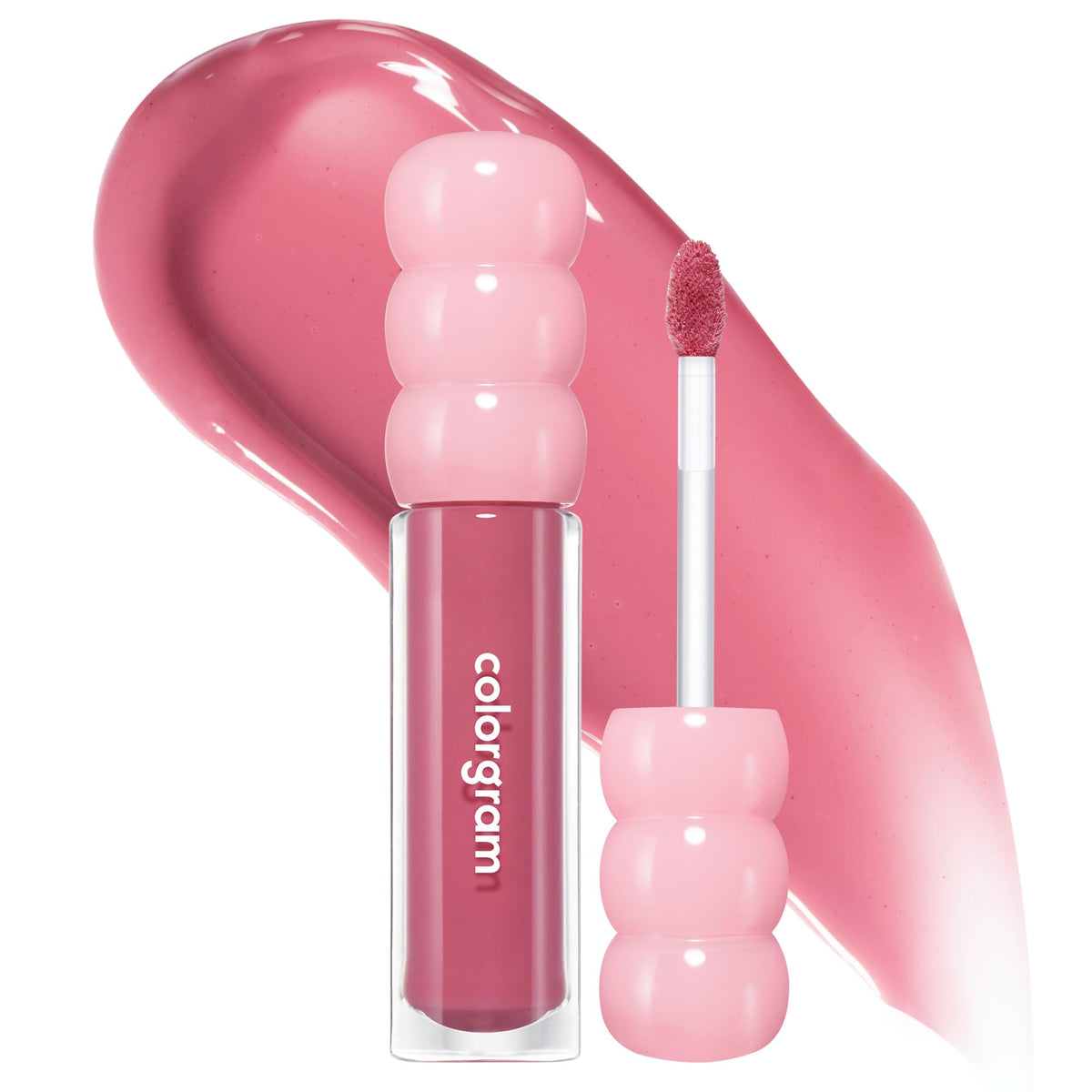 COLORGRAM FRUITY GLASS GLOSS 05 BABY LYCHEE | Non-Sticky Glossy Lip Tint with Glass-Like Shine | Long-Lasting Hydrating Lip Gloss for Smooth & Plump Lips