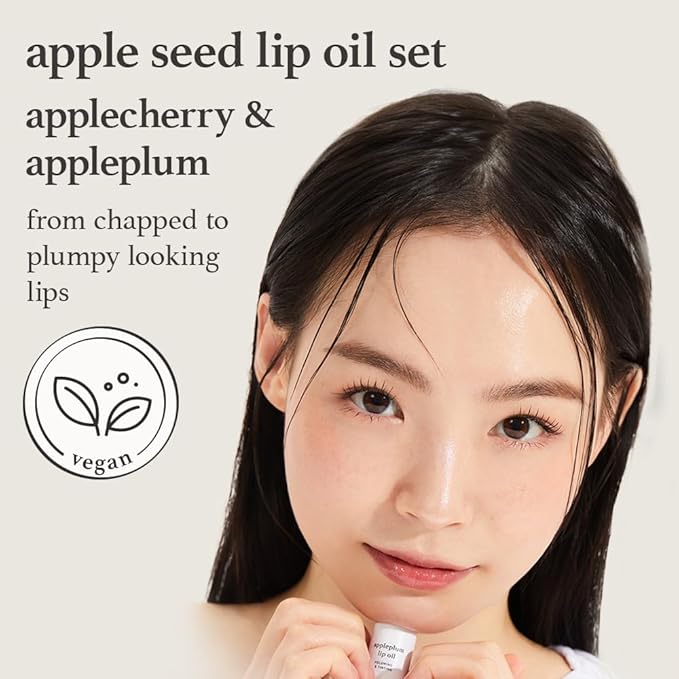 NOONI Korean Lip Oil Set - Applecherry & Appleplum - Plumping Lip Gloss