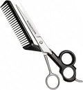 Scissor Comb 2 in 1 Hair Scissors with Comb attached - Cut and Trim Hair At Home with Great DIY Hair Cutting Tool - Professional 440C Stainless Steel Shears with Comb