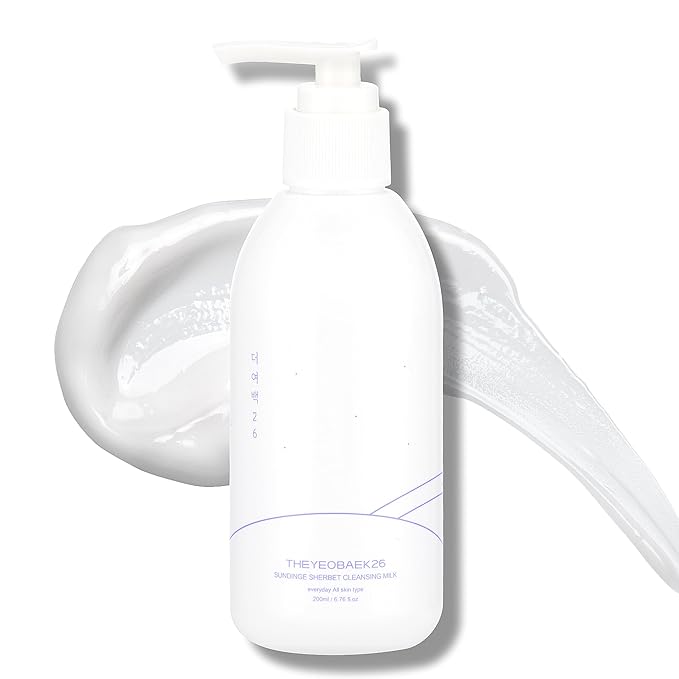 THEYEOBAEK26 Korean Cleansing Milk for Face – Gentle Facial Cleanser for Dry & Sensitive Skin, Hydrating Makeup Remover, 6.76 Fl Oz (200ml)