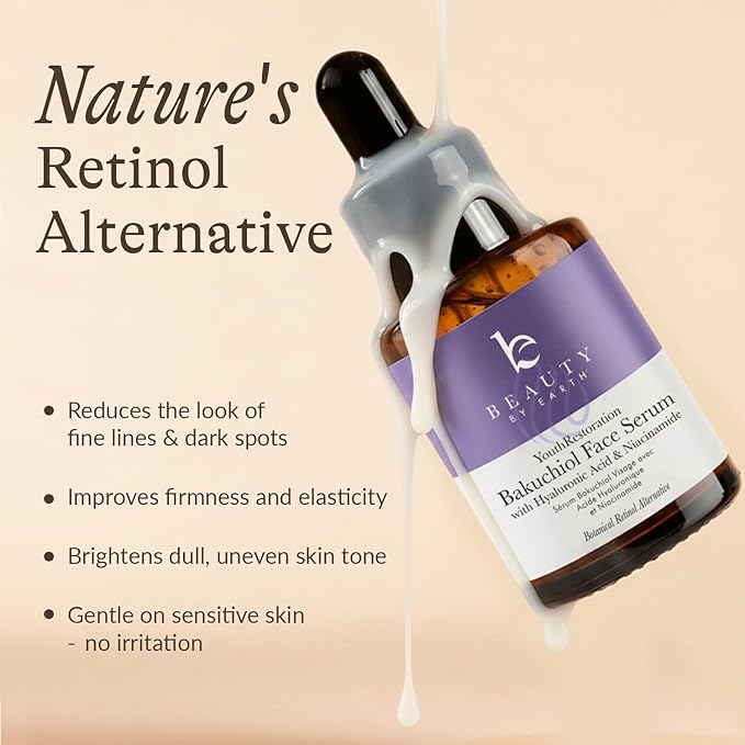 Bio Retinol Alternative Bakuchiol Serum - Smooths Skin & Reduces Fine Lines