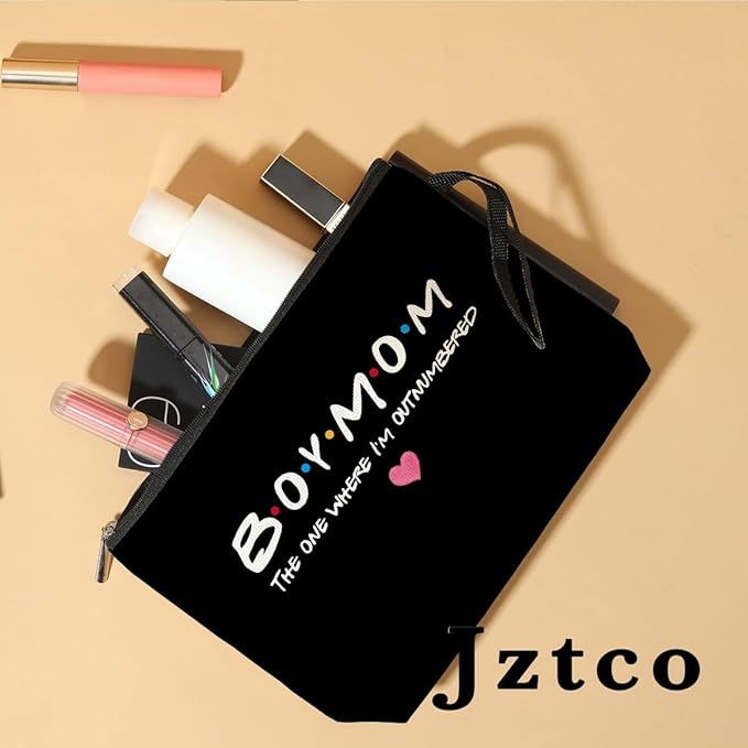 Jztco Boy Mama Makeup Bag, Baby Shower Gifts for Mom First Time