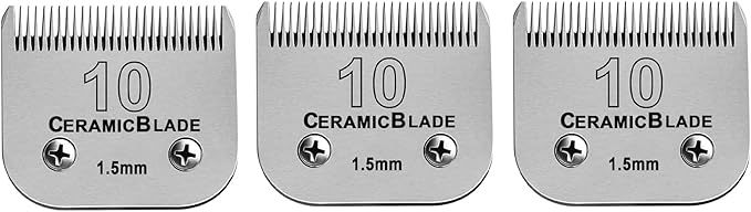 10#Dog Grooming Ceramic Blade sets,Compatible with Andis/Oster A5/Wahl 10KM
