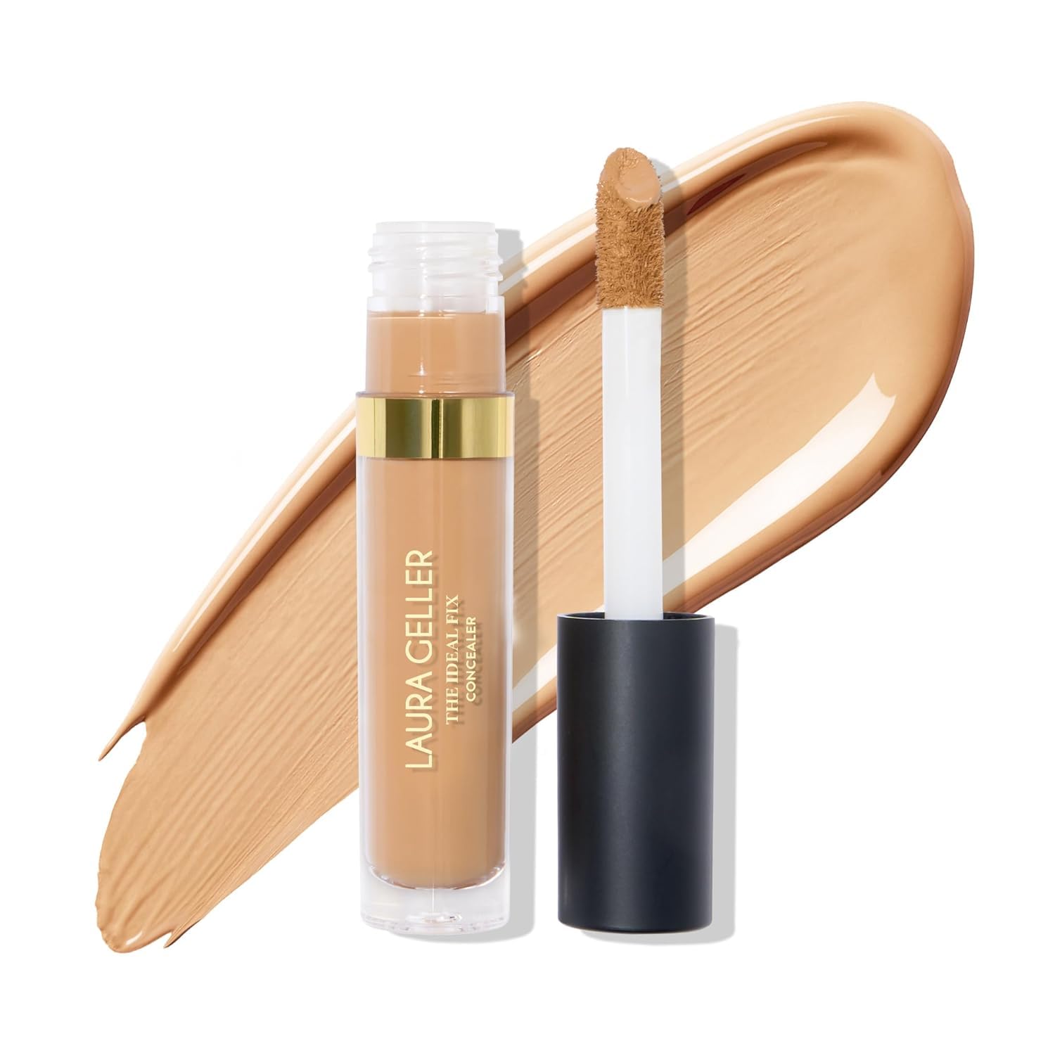 LAURA GELLER NEW YORK Ideal Fix Under Eye Concealer for Mature Skin – 04 Medium - Full Coverage, Anti-Aging, Color Correcting – Covers Dark Circles & Blemishes – Hydrating, Crease-Free, Long-Lasting