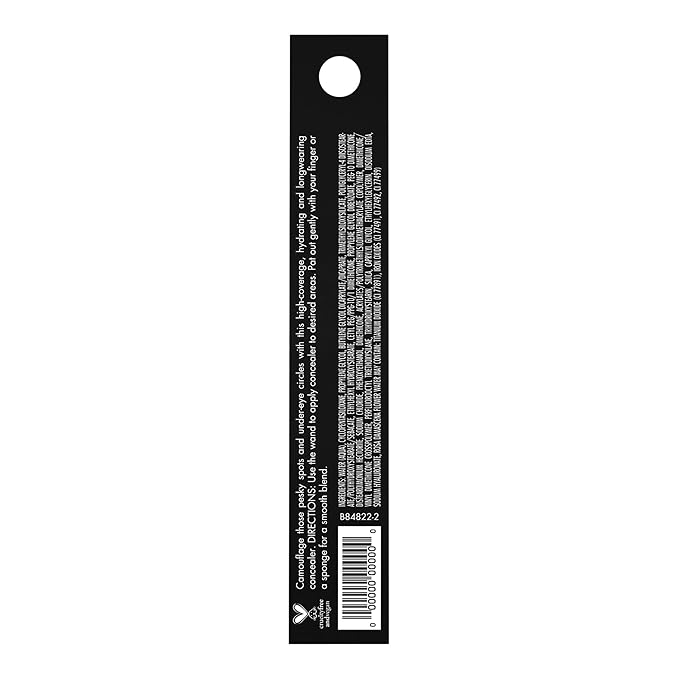 e.l.f. Hydrating Camo Concealer, Covers Blemishes & Under-Eye Circles, Full-Coverage & Delivers A Satin Finish, Vegan & Cruelty-Free, Deep Olive