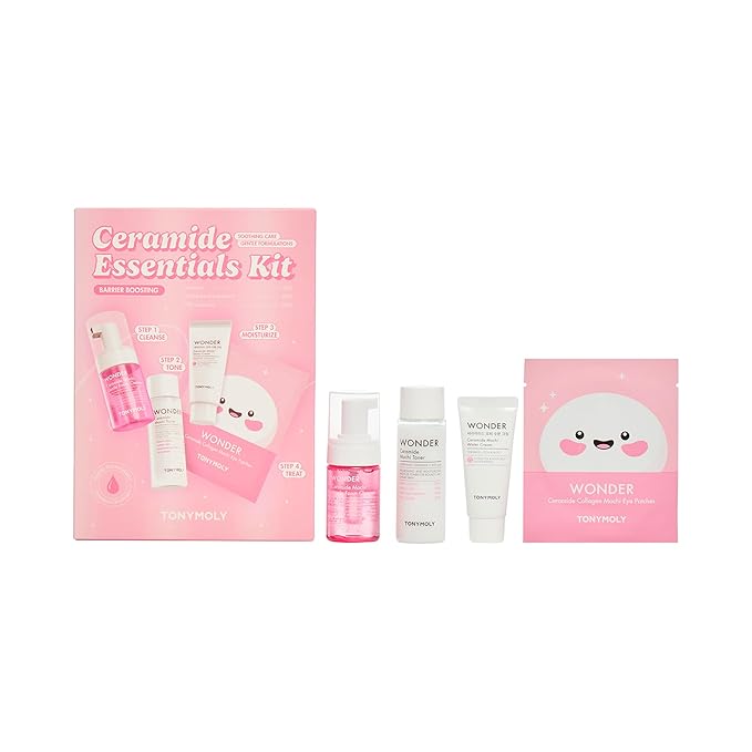 TONYMOLY Wonder Ceramide Mochi Essentials Set - Hyaluronic Acid & Cica