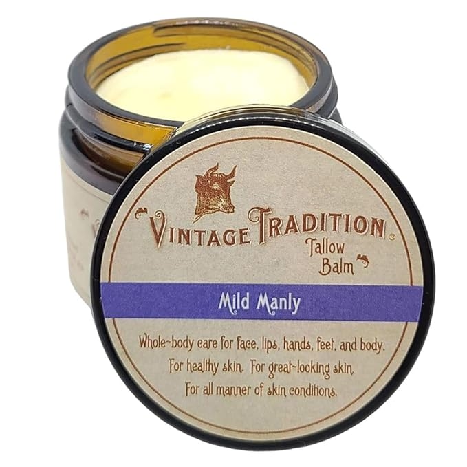 Vintage Tradition Men's Grass-Fed Tallow Balm | All-Purpose Salve 2 oz