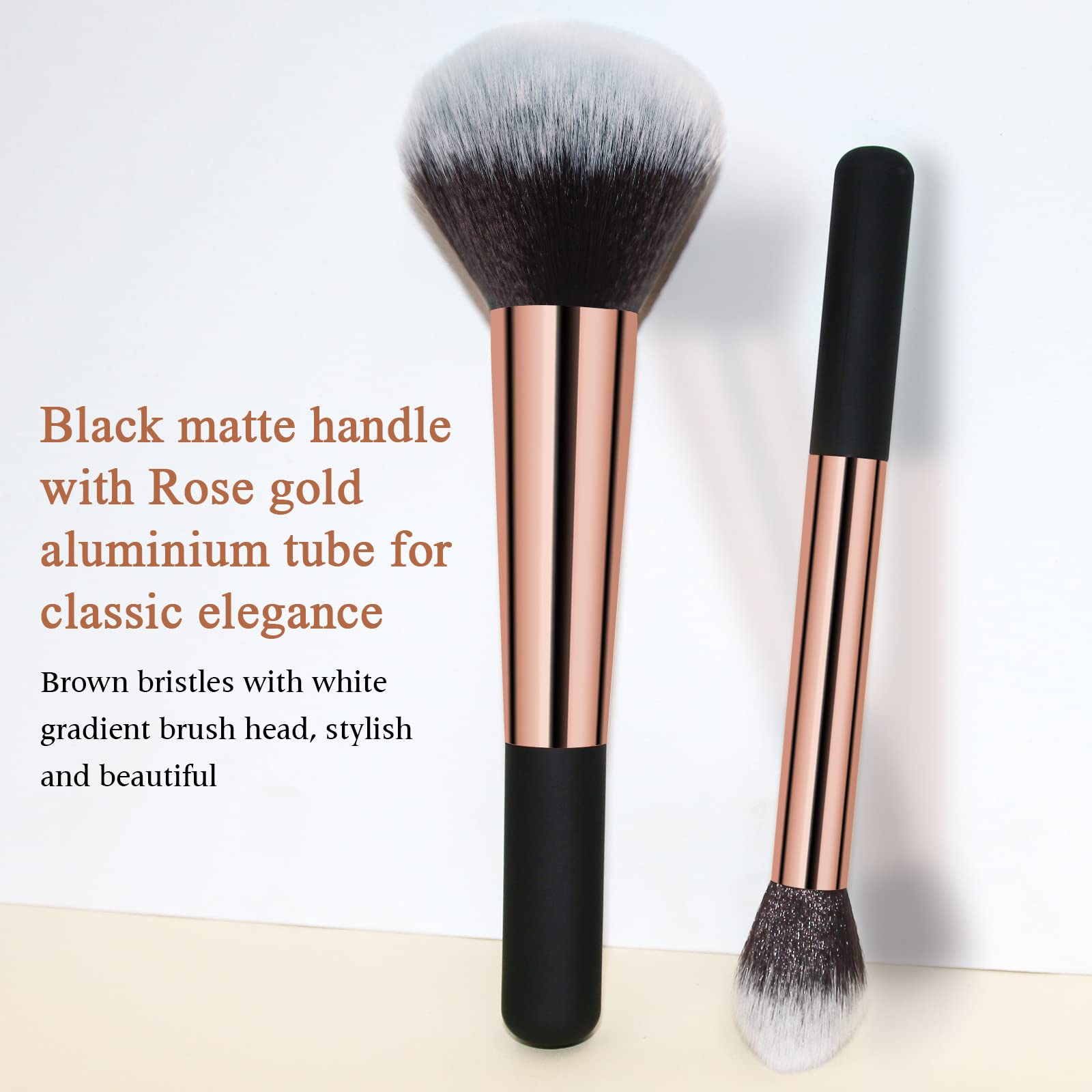 Makeup Brushes, Large Powder Brush & Foundation Brush Flawless Finish