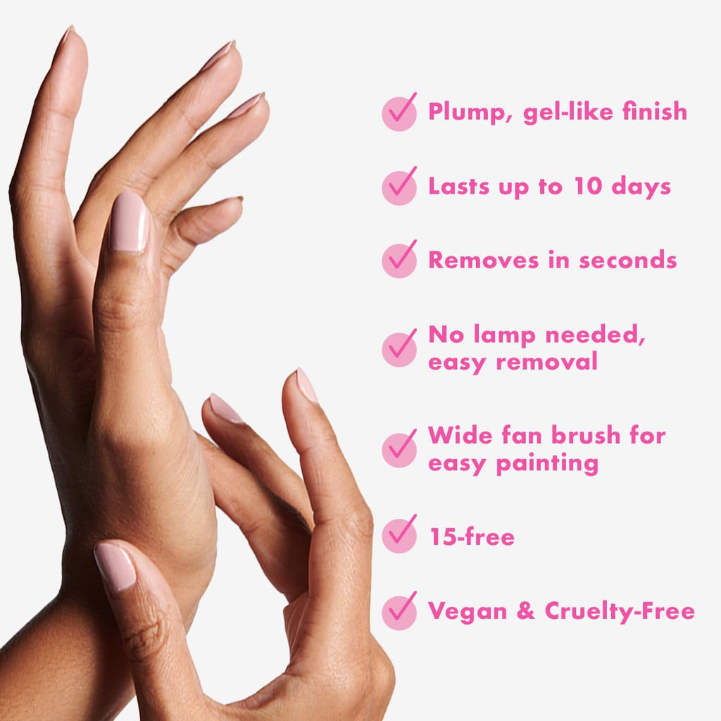 Olive & June Long Lasting Nail Polish | Plump Gel-Like Finish No Lamp Needed | Lasts up to 10 days | Salon-Quality 15-Free Vegan & Cruelty-Free Chip-Resistant | HZ Dusty Rose