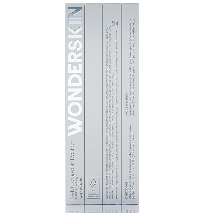 Wonderskin Eyeliner Pencil, 1440 Longwear Brown Glitter Eyeliner Pencil - Waterproof, Sharpenable & Smudge Proof (Gold Mocha)