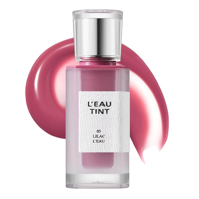 BBIA L’EAU Tint – Glossy & Glow Lip Stain Watery Lip Tint Non-Sticky High Shine Finish Long-lasting Moisturizing Lightweight Natural Daily Use Vegan Korean Makeup (03 LILAC L'EAU)