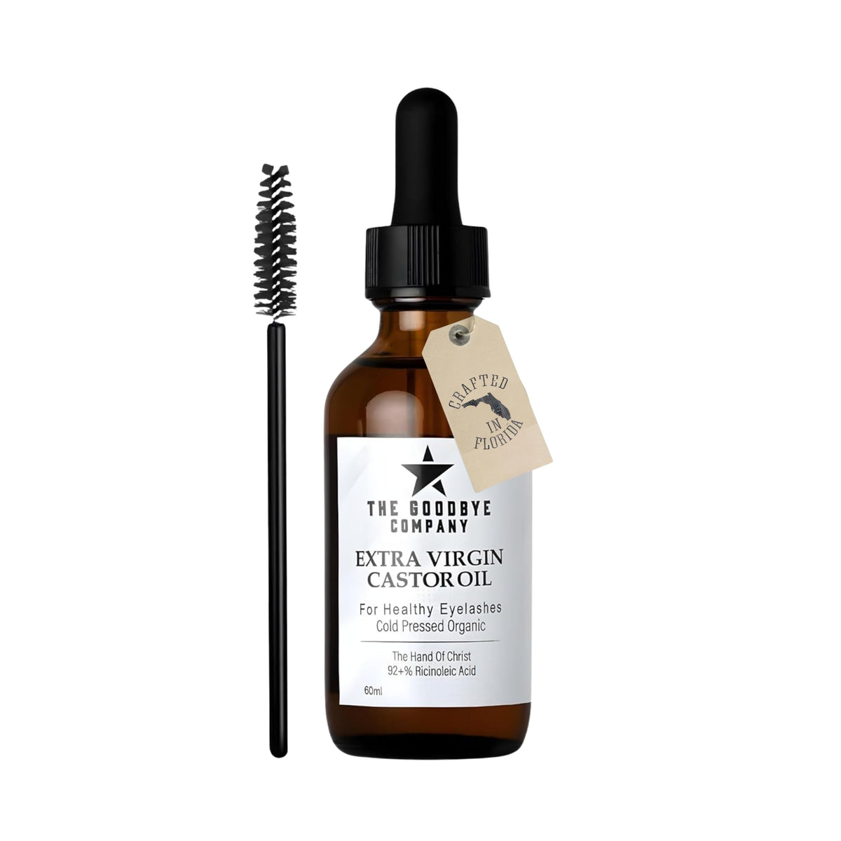 The Goodbye Company USDA Organic Castor Oil for Eyelashes & Eyebrows