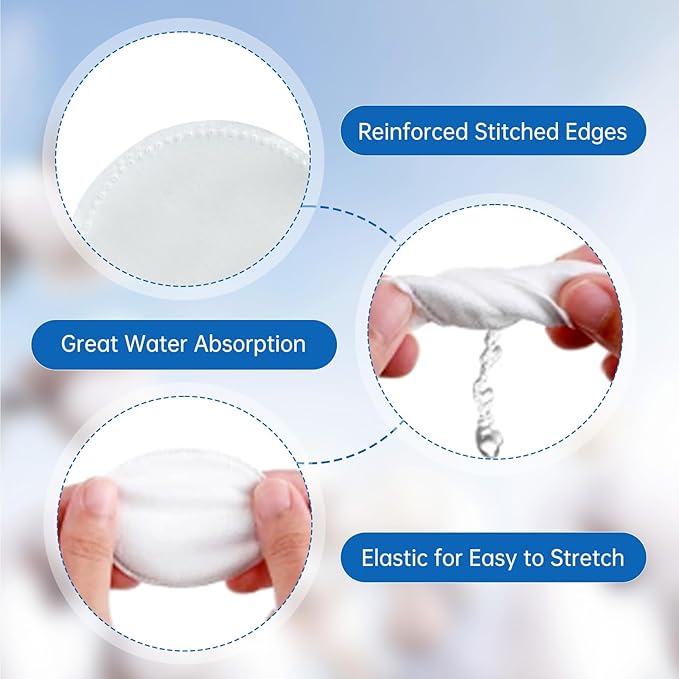 Simply Soft Cotton Rounds - 360 Count Premium Cotton Rounds for Face,Cotton Absorbent and Textured Cotton Pads,Makeup Remover Pads - Hypoallergenic, Lint-Free,for Removing Makeup,Nail Polish etc