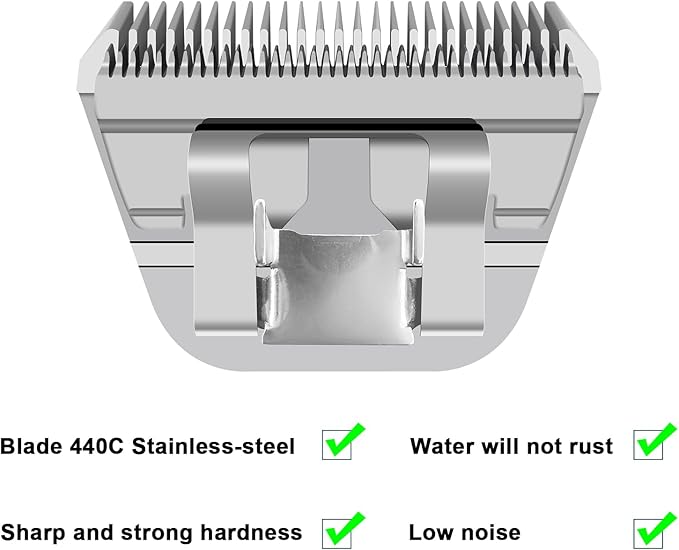 Dog Grooming Wide Blades Set,Compatible with Andis,Oster,Wahl KM10 Clippers