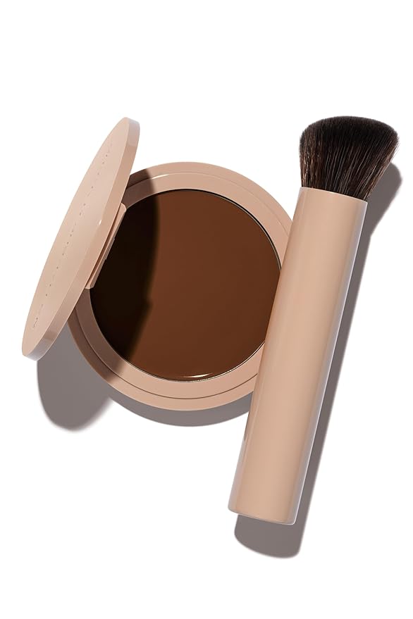 No Makeup Makeup Foundation & Brush Duo, Cream-Balm Formula, Deep