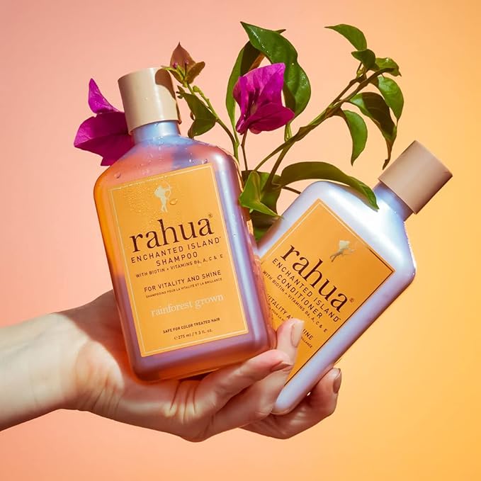 Rahua Enchanted Island Conditioner – Daily Strengthening Conditioner - Promotes Hair Growth - Biotin, Rahua Oil, Guava & Coconut – Shine & Vitality for Medium to Thick Hair - 9.3 fl oz