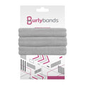 Burlybands Elastic Hair Ties No Damage for Thick Hair, Light Gray 3 Pack