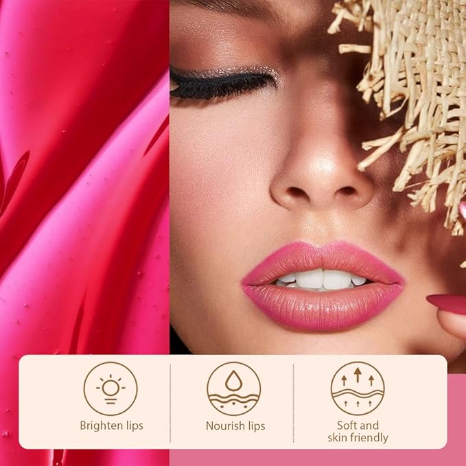 IATMOMOD Delicate Pink Liquid Matte Lip Liner Stain Peel Off with Tweezer, Long Lasting, Waterproof Matte Lipstick Lip Gloss Tattoo for Women, Transfer-prof Lip Tint Makeup for All Skin Types 00#