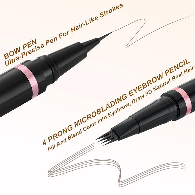 LAVONE Eyebrow Pen Kit, Waterproof Brow Pencil, Pomade,Eyeliner, Ash Blonde