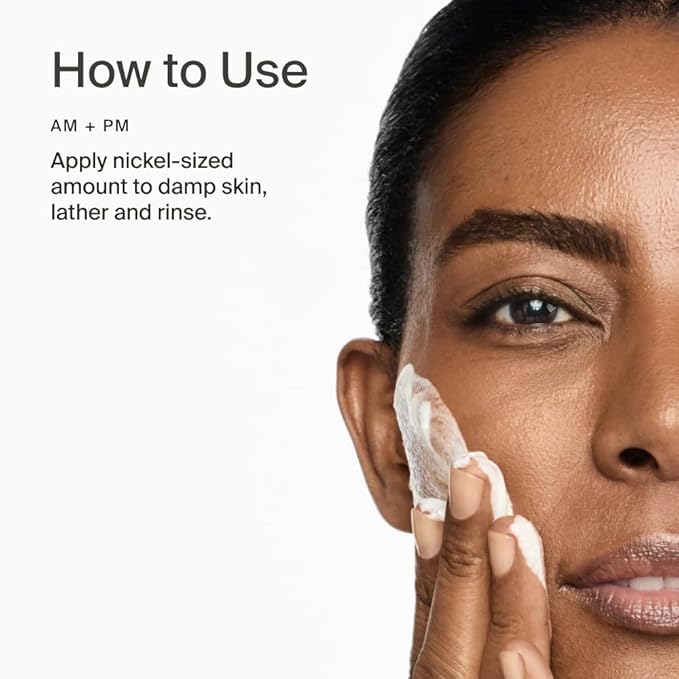 Timeline Mitopure Gentle Cleanser - Non-Drying & Calming Foaming Mousse with Ceramides to Remove Makeup & Strengthen Skin Barrier for All Skin Types - 3.38 Fl Oz