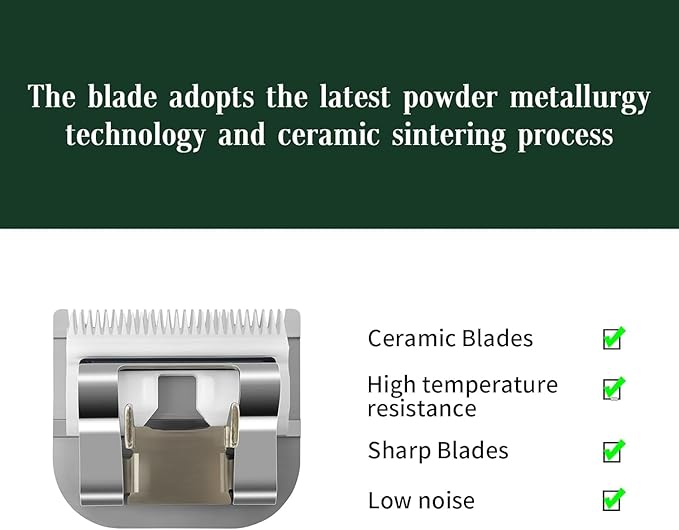 Replacement Ceramic Blades Set,Compatible with Oster 76,Andis,Wahl KM10