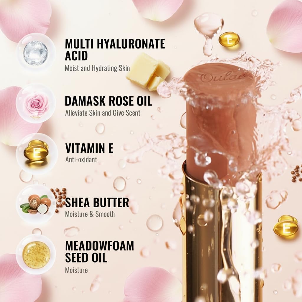 Oulac Color Rich Satin Lipstick - Medium Brown Full Coverage Lip Color, Creamy Silky-Smooth, Moisturizing, Satin Matte Finish, Infused With Shea Butter, Vegan & Clean Beauty, 4g, SG15 Barbara