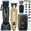 KEMEI KM-2293 3-Piece Cordless Barber Kit with Foil Shaver, Gold