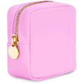 DANCOUR Small Makeup Bag for Purse Mini Cosmetic Pouch Travel Organizer Pink Makeup Pouch Lightweight Toiletry Bag Light Pink