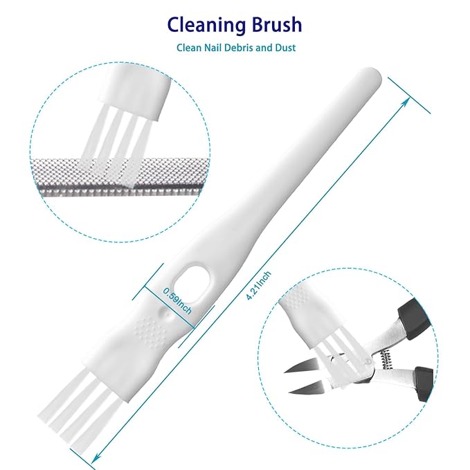 Pingispower Ingrown Toenail Clippers Set, 6PCS Professional Toe Nail Clippers with Nail File & Toenail Lifter for Seniors & Thick Toenails, Long Handle Pedicure Tools Kit for Men Gifts