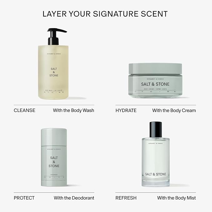 Salt & Stone Body Cream for Women & Men Bergamot & Hinoki 6.7 fl oz