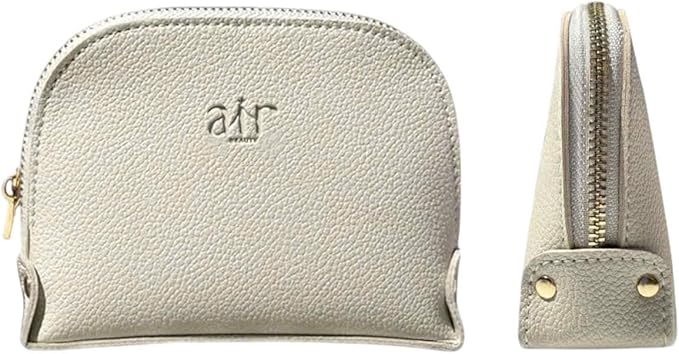 Air Beauty Small Makeup Bag For Purse - Elegant & Compact Cosmetic Pouch For On-The-Go Beauty - Travel Essentials (Gray)