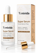 mivida 4-in-1 Anti-Aging Serum for face | Retinol, Vitamin C, Hyaluronic Acid & RoseHip Oil | multi benefit Face Serum – 1 Fl Oz