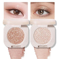 2-Pack Glitter Shimmer Eyeshadow Palette Makeup — Light Brown & Pearl White Metallic Holographic Multichrome, Ideal for for Mature Skin and All Occasions — Long-Lasting Sparkle & Smooth Blend