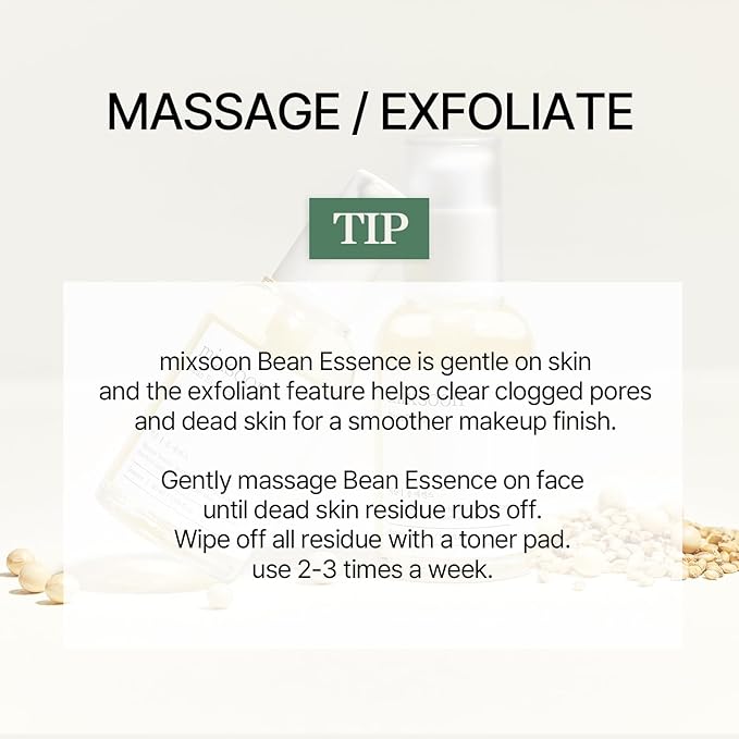 Bean Essence - Gentle Liquid Exfoliant for Glass Skin & Pore Care, 0.68floz