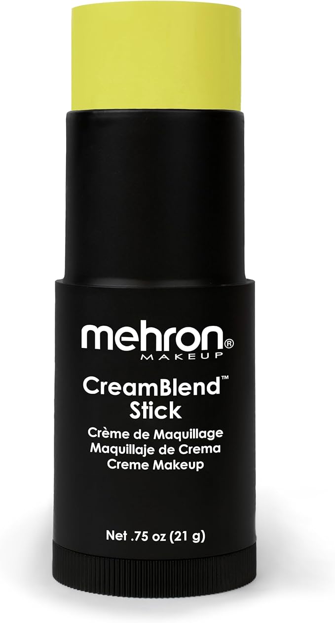 Mehron Makeup CreamBlend Stick | Face Paint, Body Paint, & Foundation Cream Makeup | Perfect for Halloween.75 oz (21 g) (Ogre Green) | Made in the USA