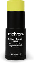 Mehron Makeup CreamBlend Stick | Face Paint, Body Paint, & Foundation Cream Makeup | Perfect for Halloween.75 oz (21 g) (Ogre Green) | Made in the USA