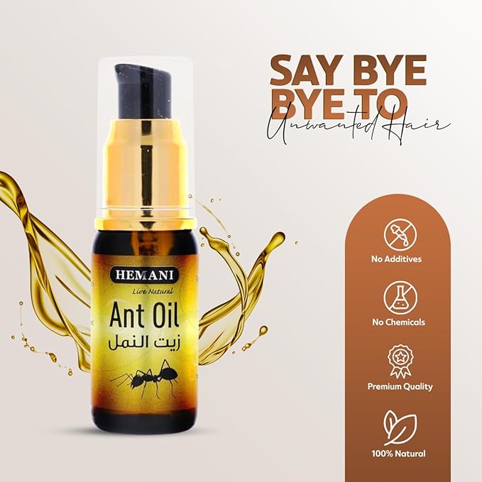 Hemani Ant Oil 30ml, Traditional Formula for Smooth Skin Care, Halal