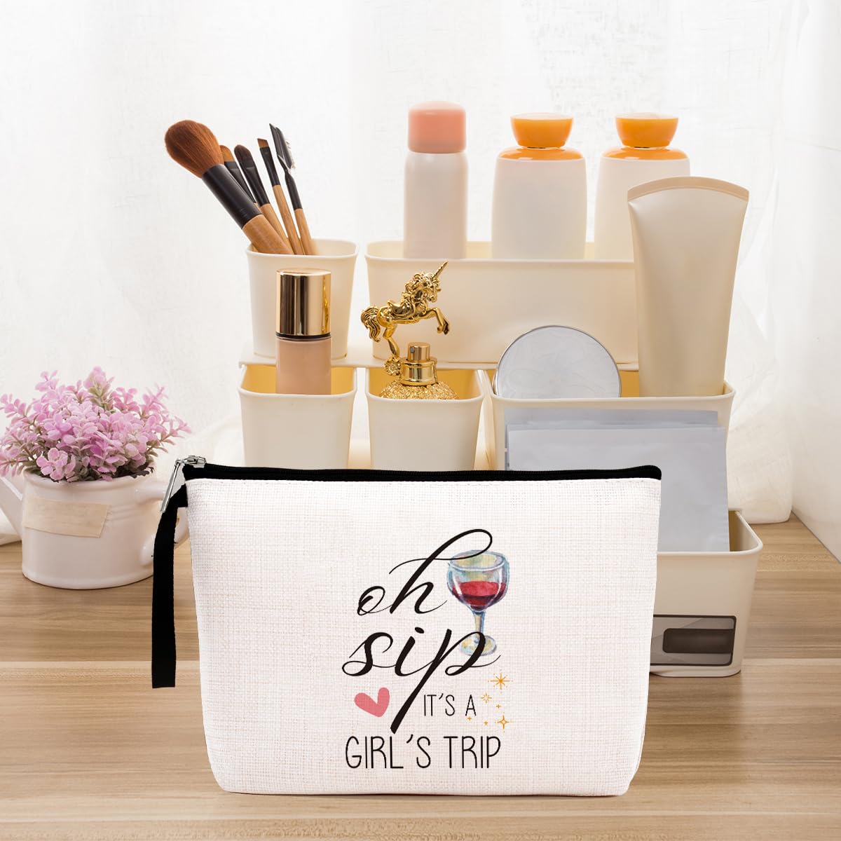 3 Pcs Girls Trip Gifts Weekend Bag Funny Makeup Bag Girls Weekend Gifts