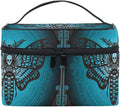 MNSRUU Makeup Bag, Skull Butterfly Travel Makeup Organizer Bag Cosmetic Cases Toiletry Bags for Girl Women Ladies